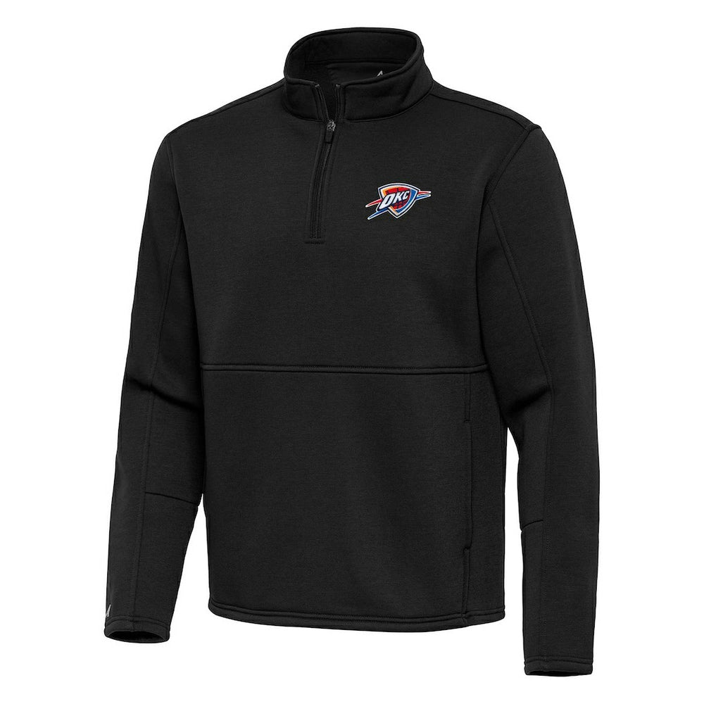 Oklahoma City Thunder Antigua Twist Quarter-Zip Pullover Top - Black shop