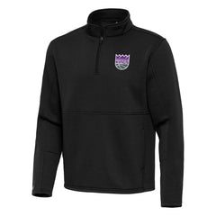 Sacramento Kings Antigua Twist Quarter-Zip Pullover Top - Black shop