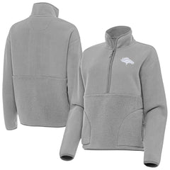 NFL Denver Broncos Antigua Women's Figure Half-Zip Sweatshirt