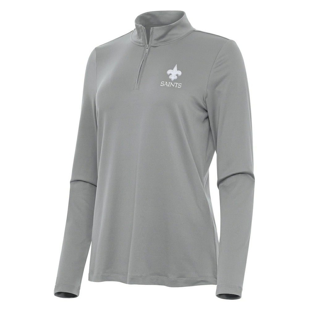 NFL New Orleans Saints Antigua Women's Reprocess Quarter-Zip Top