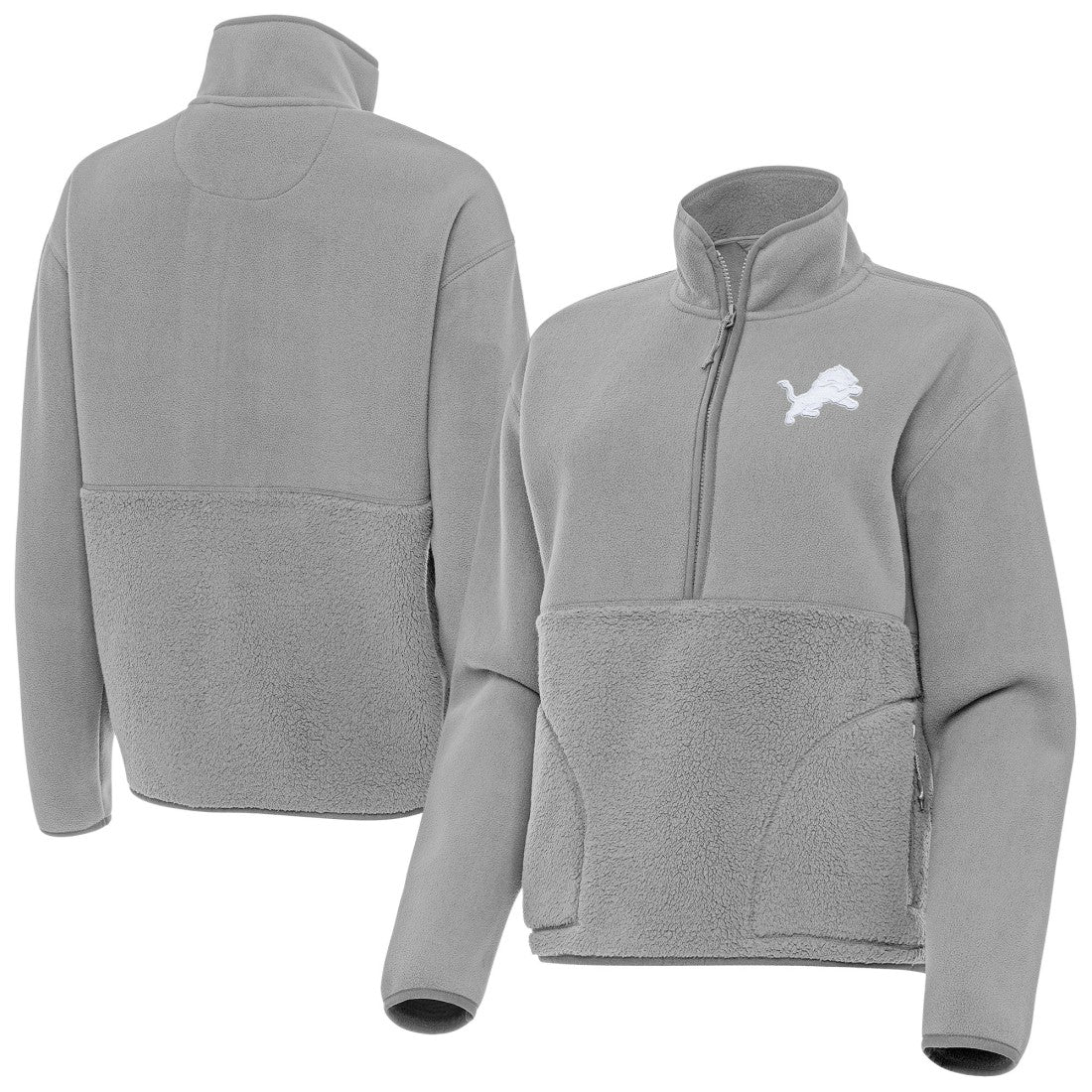 NFL Detroit Lions Antigua Women's Figure Half-Zip Sweatshirt