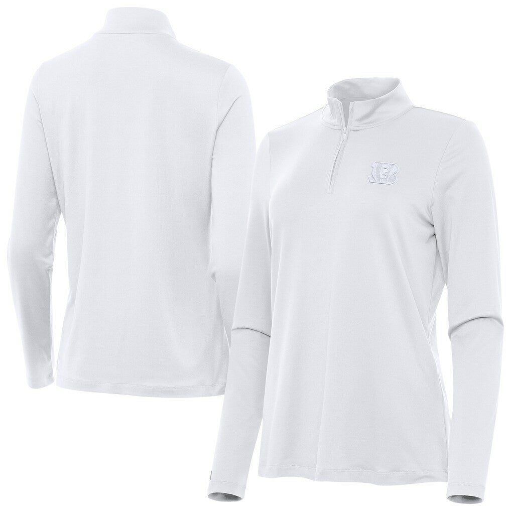 NFL Cincinnati Bengals Antigua Women's Reprocess Quarter-Zip Top