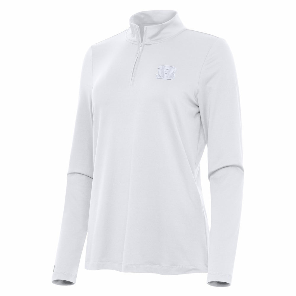 NFL Cincinnati Bengals Antigua Women's Reprocess Quarter-Zip Top