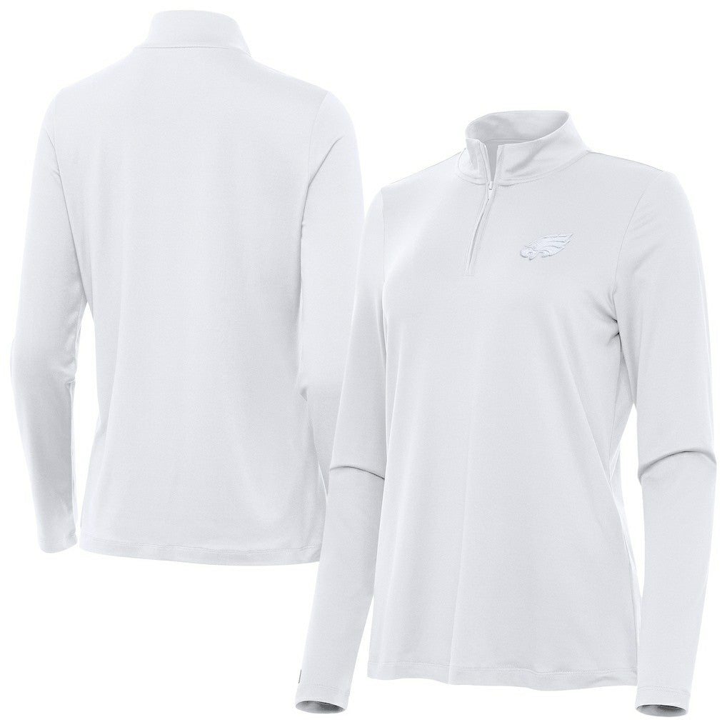 NFL Philadelphia Eagles Antigua Women's Reprocess Quarter-Zip Top
