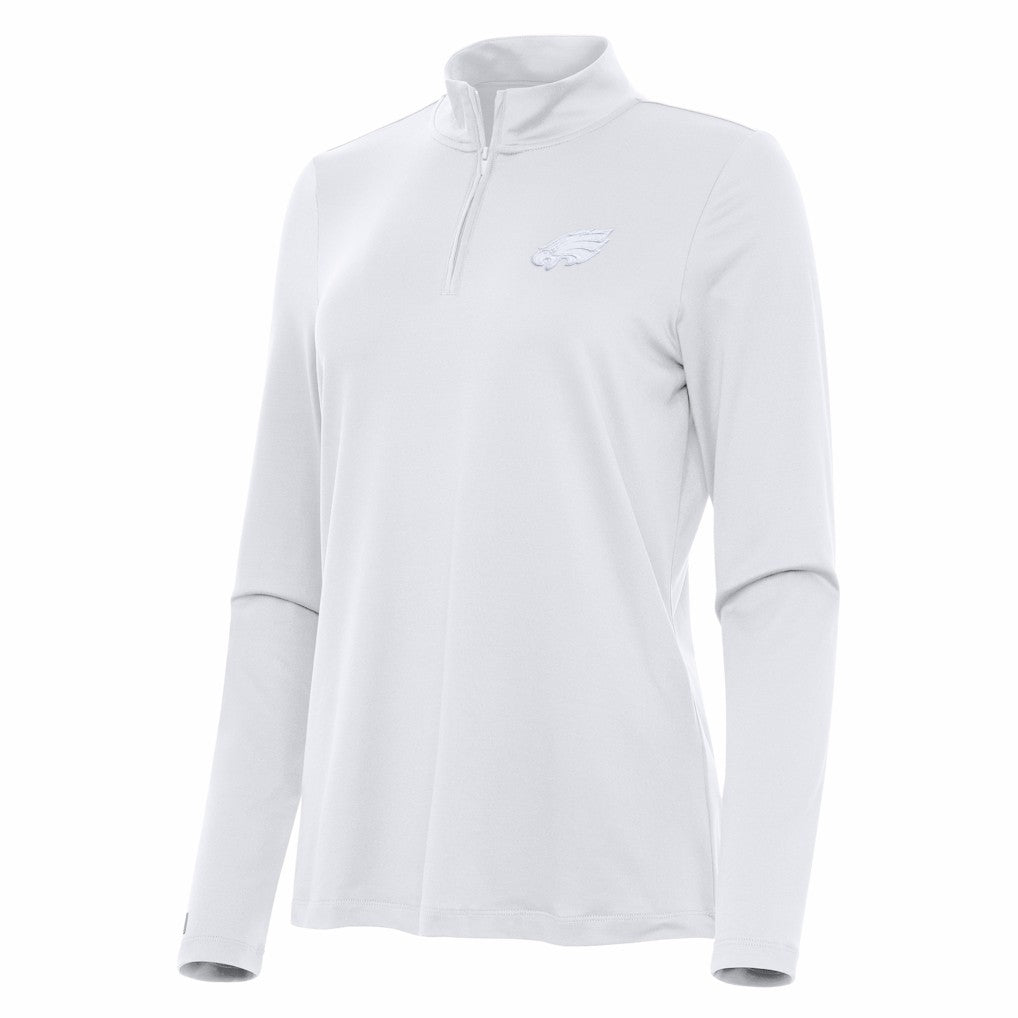 NFL Philadelphia Eagles Antigua Women's Reprocess Quarter-Zip Top