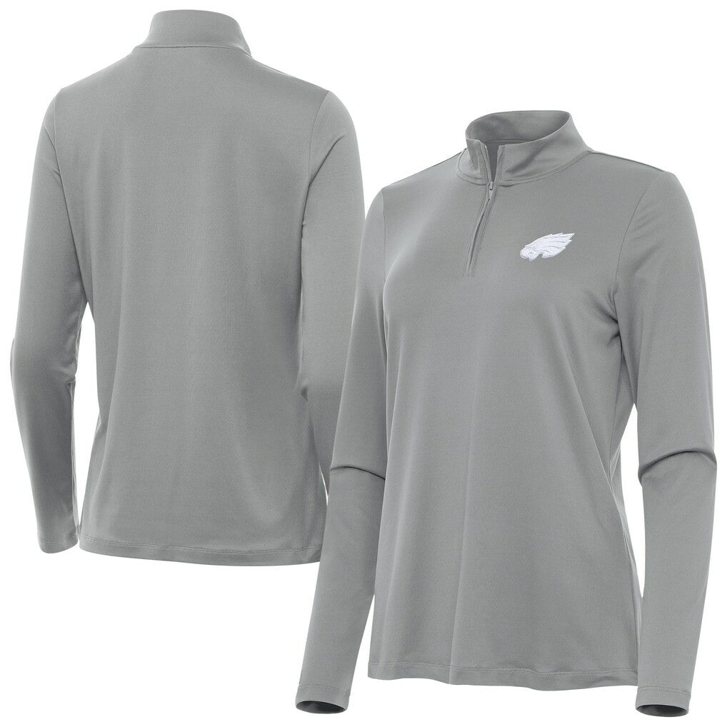 NFL Philadelphia Eagles Antigua Women's Reprocess Quarter-Zip Top