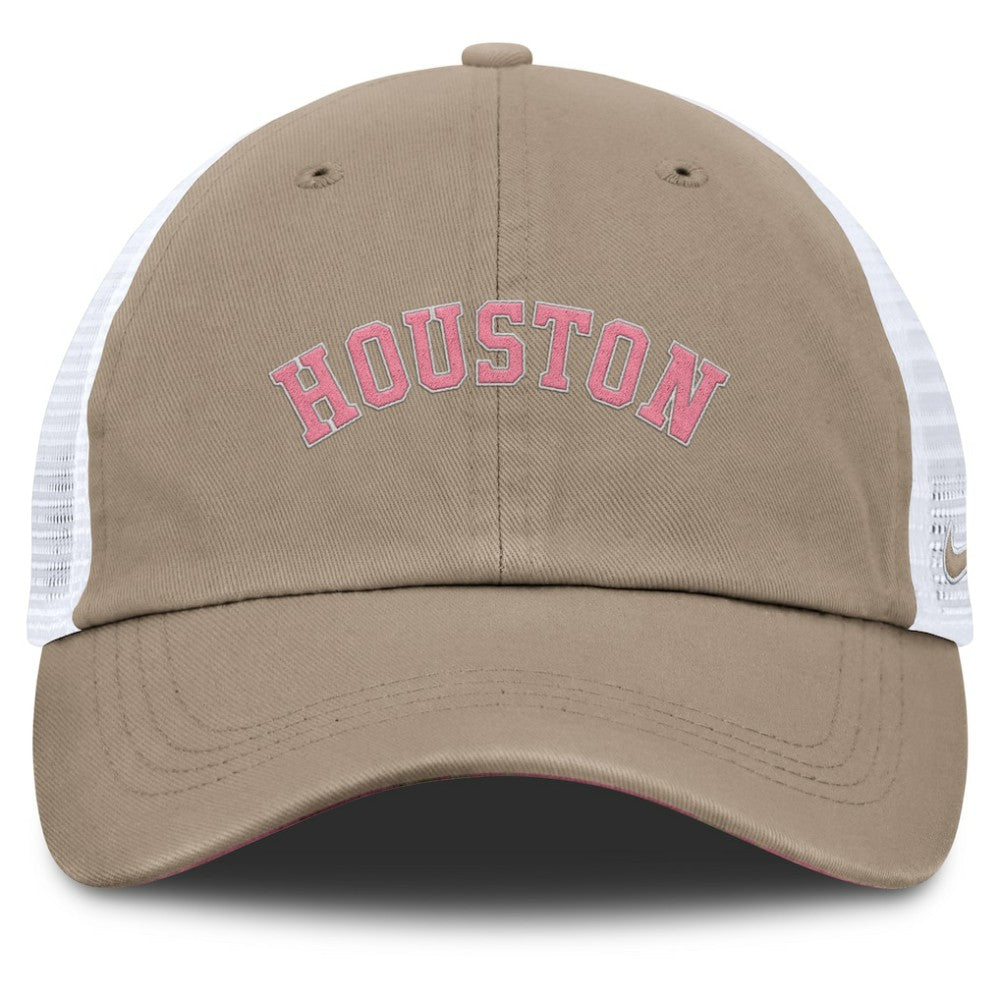 Houston Astros Unisex Mother's Day Club Trucker Adjustable Hat - Khaki/White | Nike