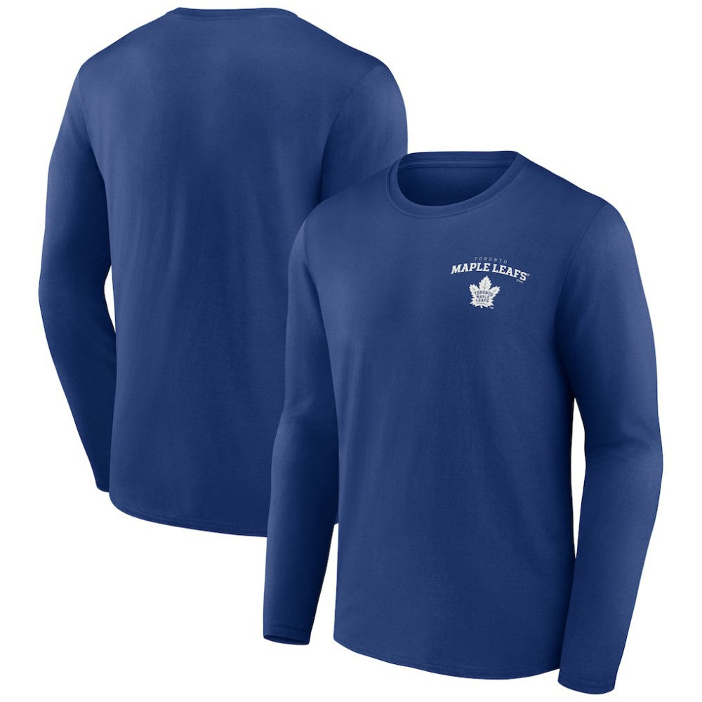 Toronto Maple Leafs Blue Team Lockup Long Sleeve T-Shirt