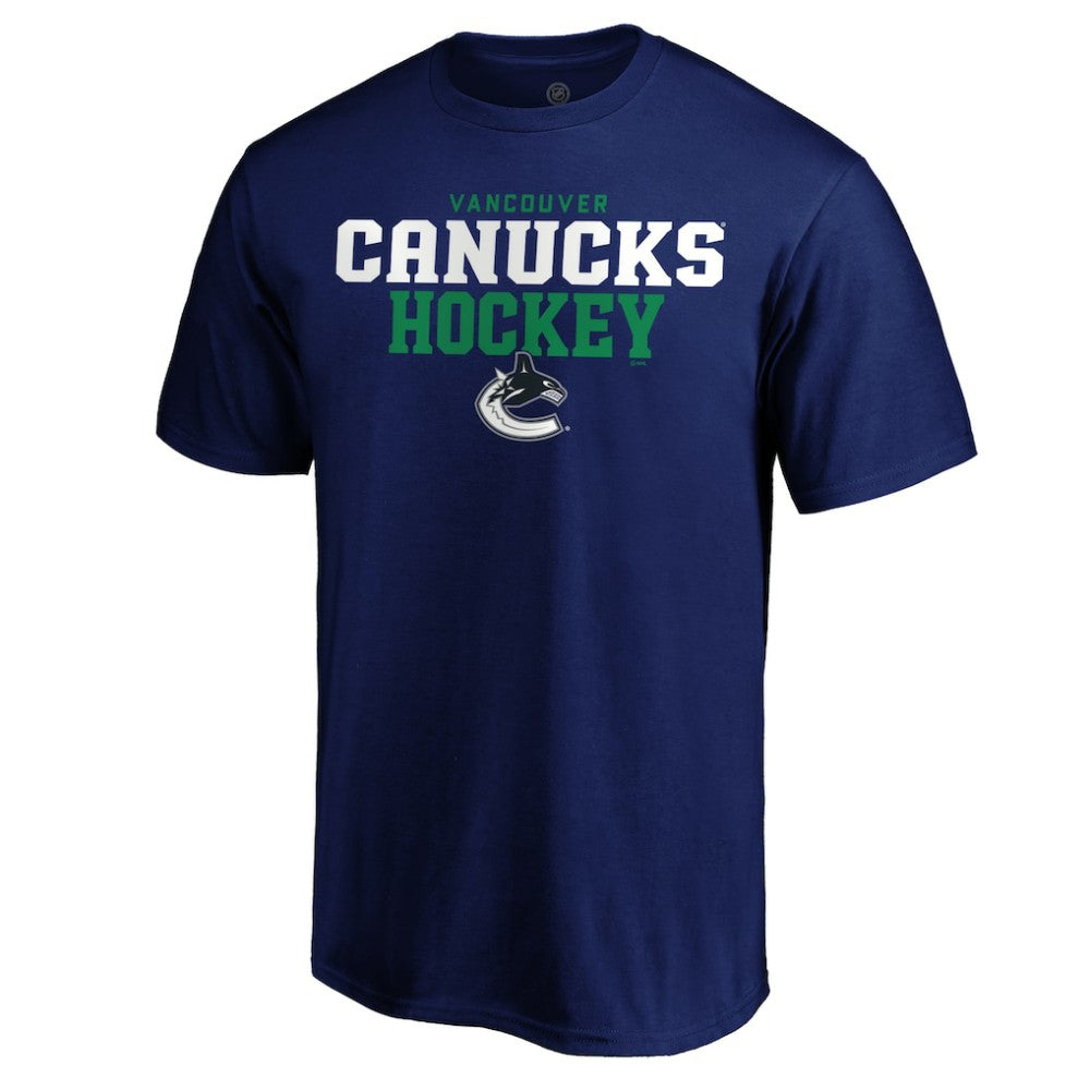 Vancouver Canucks Navy Double Stack T-Shirt