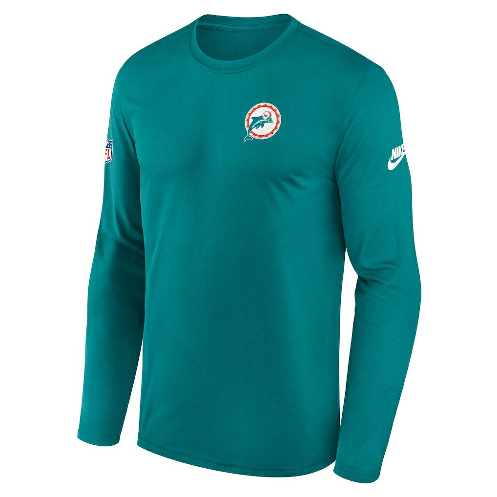 NFL Miami Dolphins Legend Small Logo Dri-FIT Long Sleeve T-Shirt