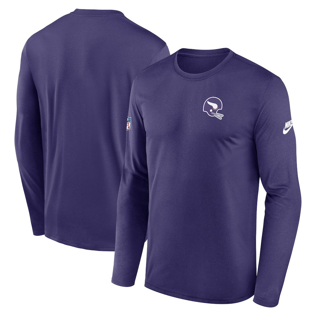 NFL Minnesota Vikings Legend Small Logo Dri-FIT Long Sleeve T-Shirt