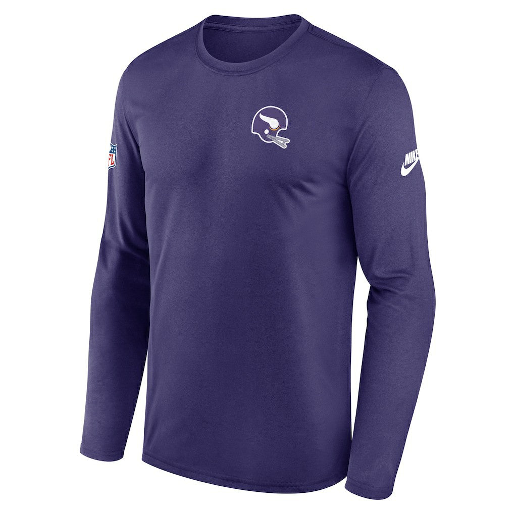 NFL Minnesota Vikings Legend Small Logo Dri-FIT Long Sleeve T-Shirt