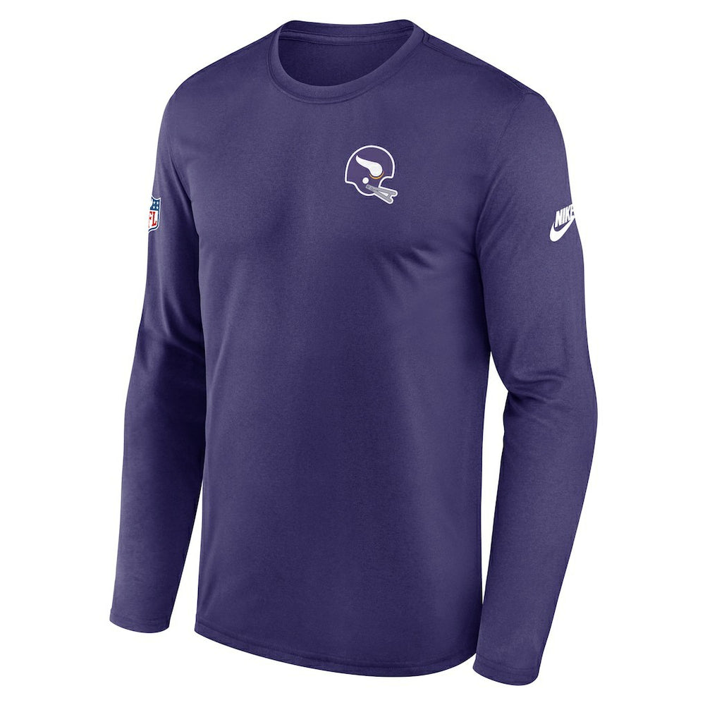 NFL Minnesota Vikings Legend Small Logo Dri-FIT Long Sleeve T-Shirt