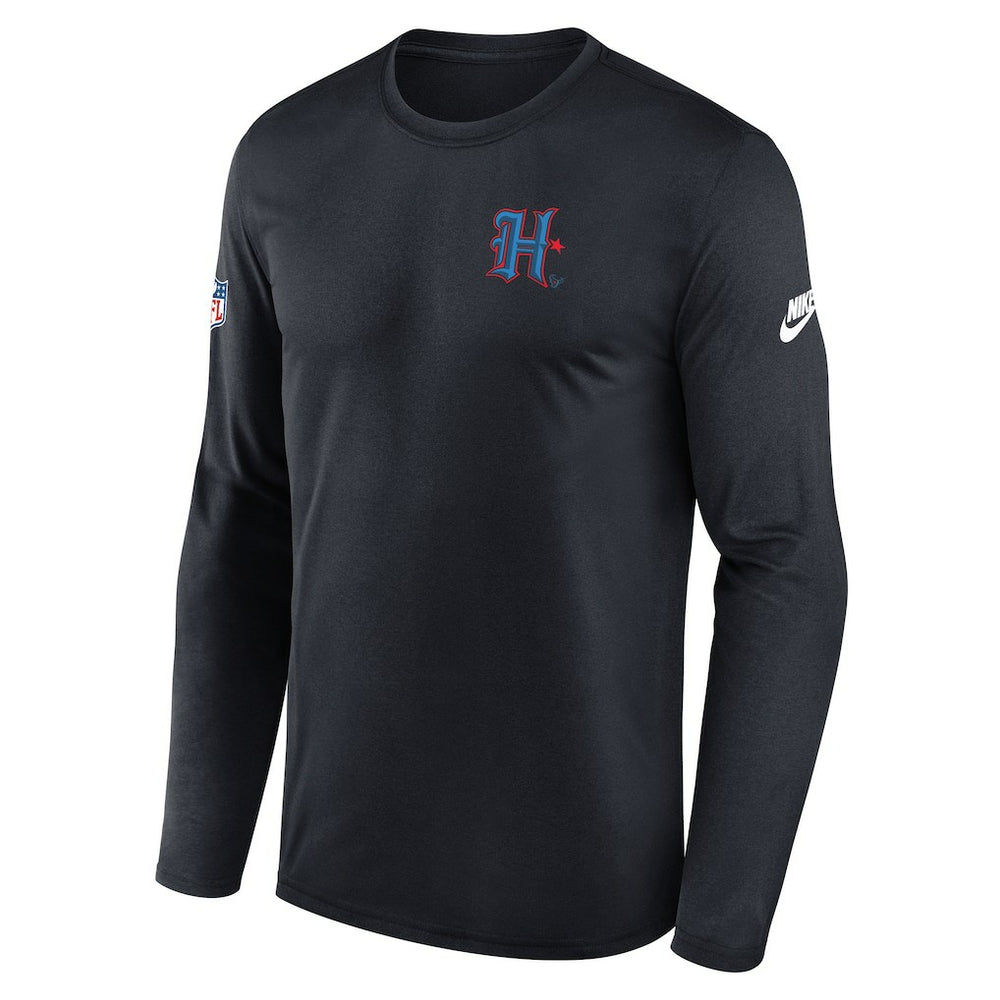 NFL Houston Texans Legend Small Logo Dri-FIT Long Sleeve T-Shirt