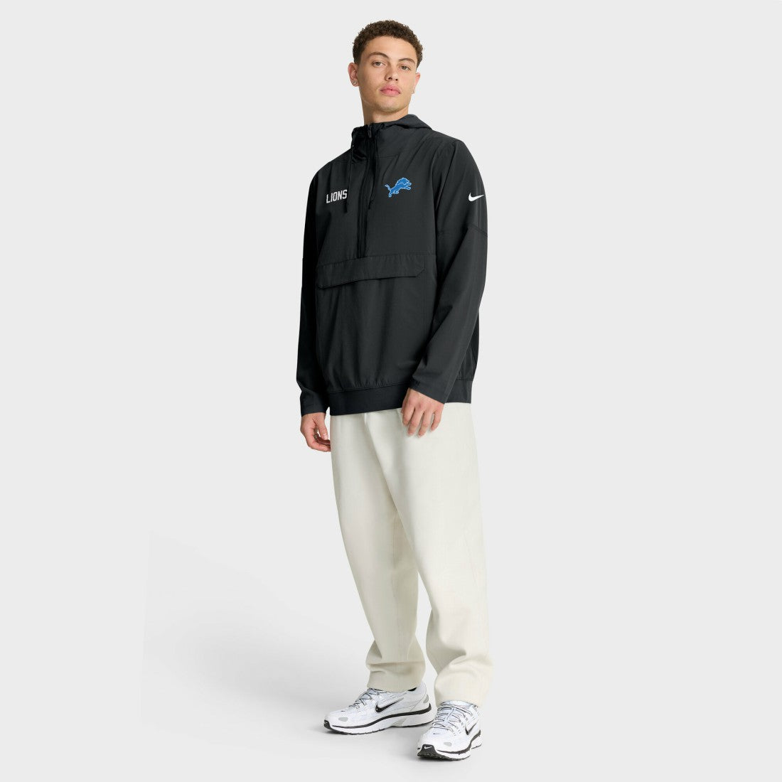 NFL Detroit Lions Sideline Alt Pack Anorak Half-Zip Hoodie Jacket