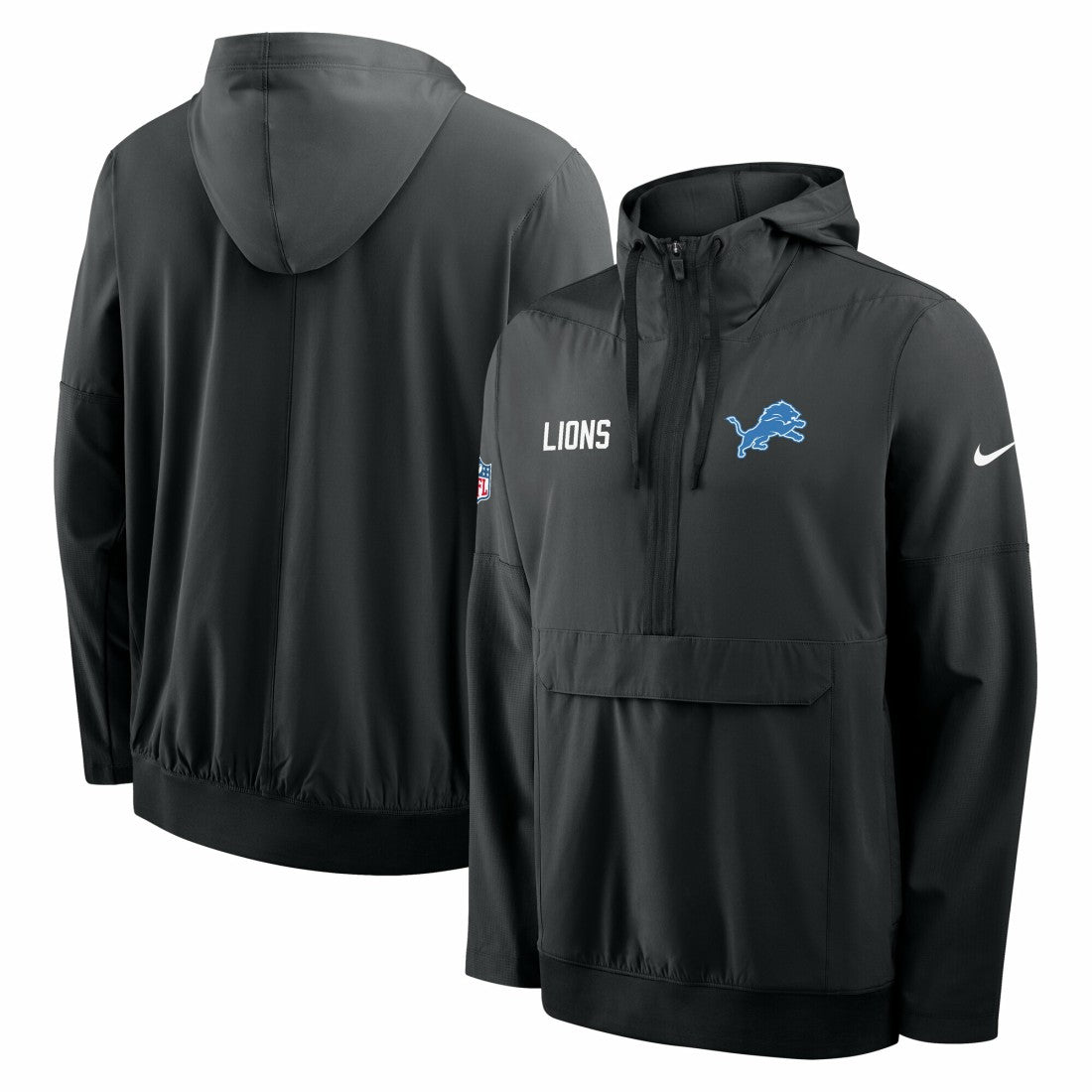 NFL Detroit Lions Sideline Alt Pack Anorak Half-Zip Hoodie Jacket