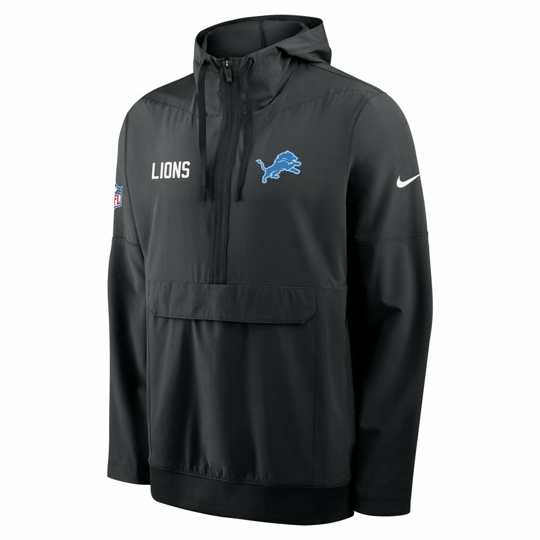 NFL Detroit Lions Sideline Alt Pack Anorak Half-Zip Hoodie Jacket
