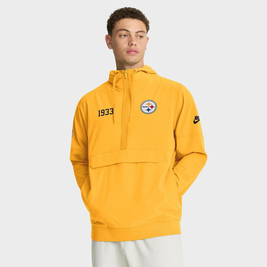 NFL Pittsburgh Steelers 1933 Sideline Alt Pack Anorak Half-Zip Hoodie Jacket