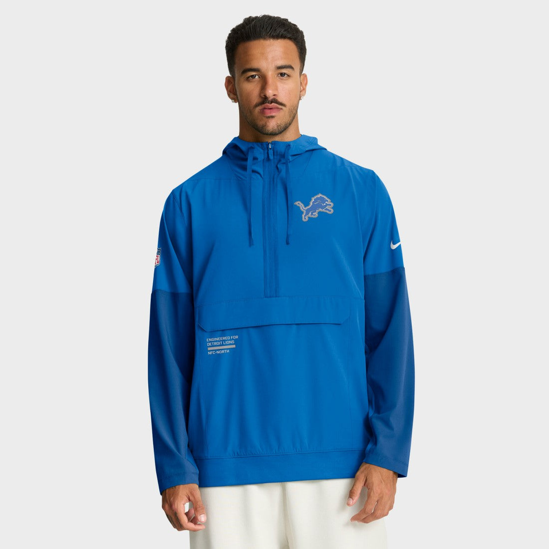 NFL Detroit Lions Sideline Anorak Half-Zip Hoodie Jacket
