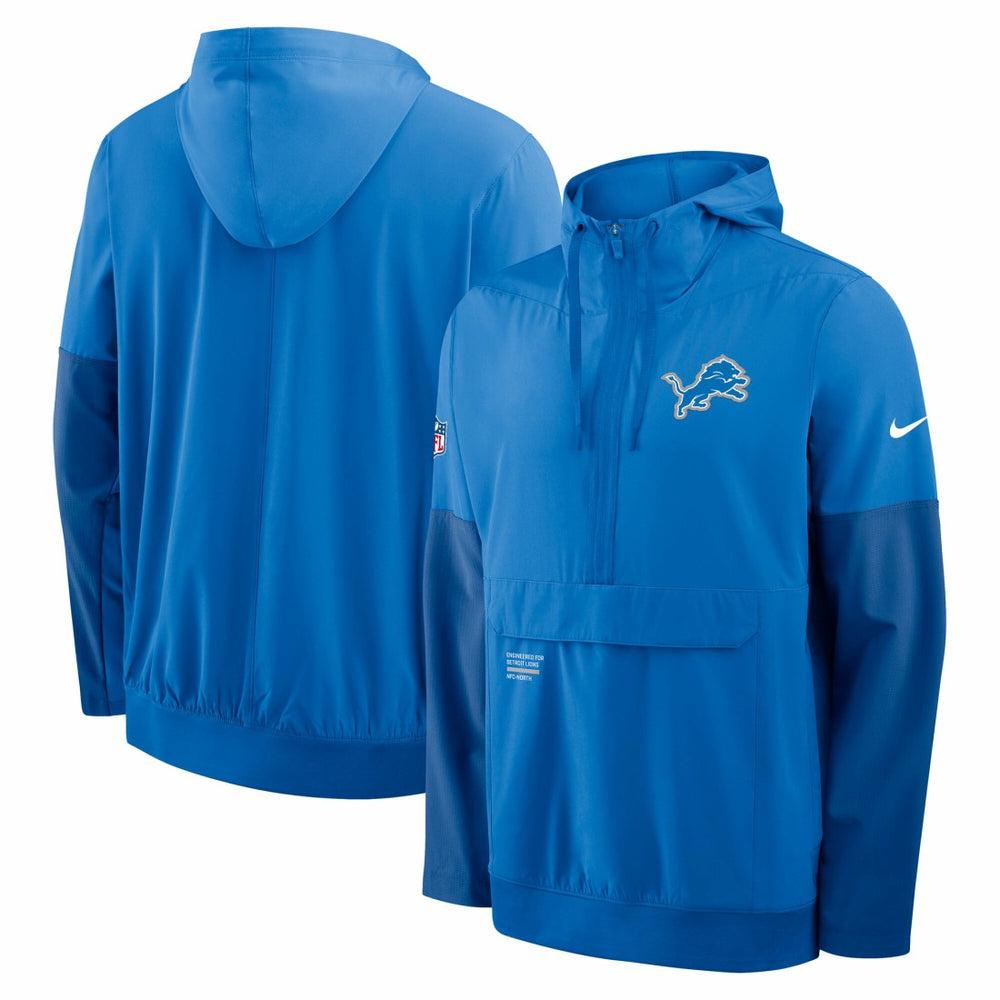 NFL Detroit Lions Sideline Anorak Half-Zip Hoodie Jacket