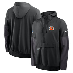NFL Cincinnati Bengals Sideline Anorak Half-Zip Hoodie Jacket