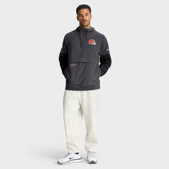 NFL Cleveland Browns Sideline Anorak Half-Zip Hoodie Jacket