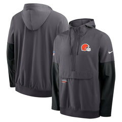 NFL Cleveland Browns Sideline Anorak Half-Zip Hoodie Jacket