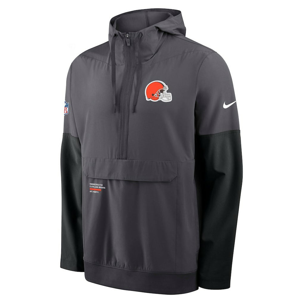 NFL Cleveland Browns Sideline Anorak Half-Zip Hoodie Jacket