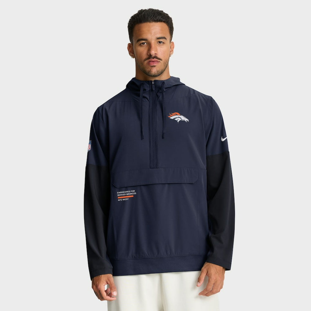 NFL Denver Broncos Sideline Anorak Half-Zip Hoodie Jacket