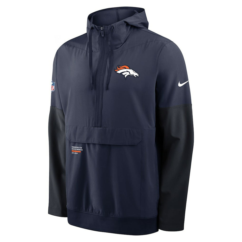 NFL Denver Broncos Sideline Anorak Half-Zip Hoodie Jacket