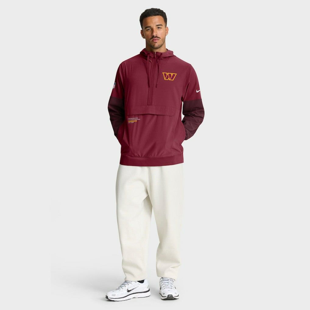 NFL Washington Commanders Sideline Anorak Half-Zip Hoodie Jacket
