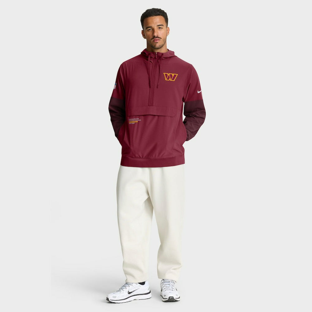 NFL Washington Commanders Sideline Anorak Half-Zip Hoodie Jacket
