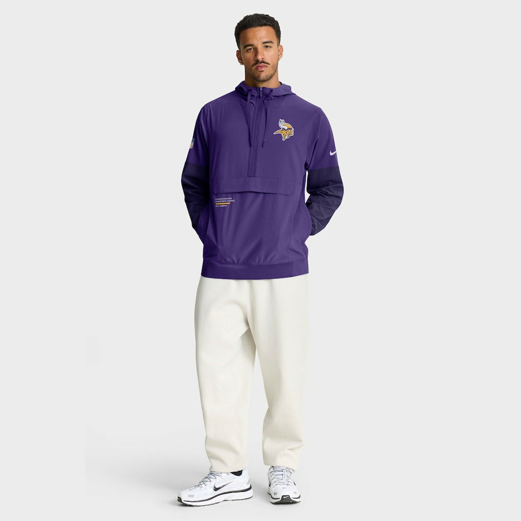 NFL Minnesota Vikings Sideline Anorak Half-Zip Hoodie Jacket