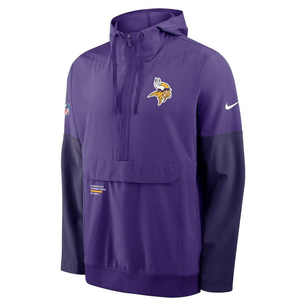NFL Minnesota Vikings Sideline Anorak Half-Zip Hoodie Jacket