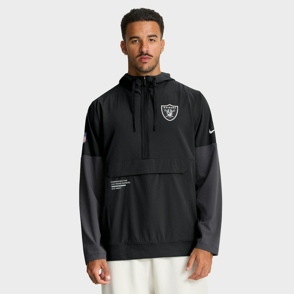 NFL Las Vegas Raiders Sideline Anorak Half-Zip Hoodie Jacket