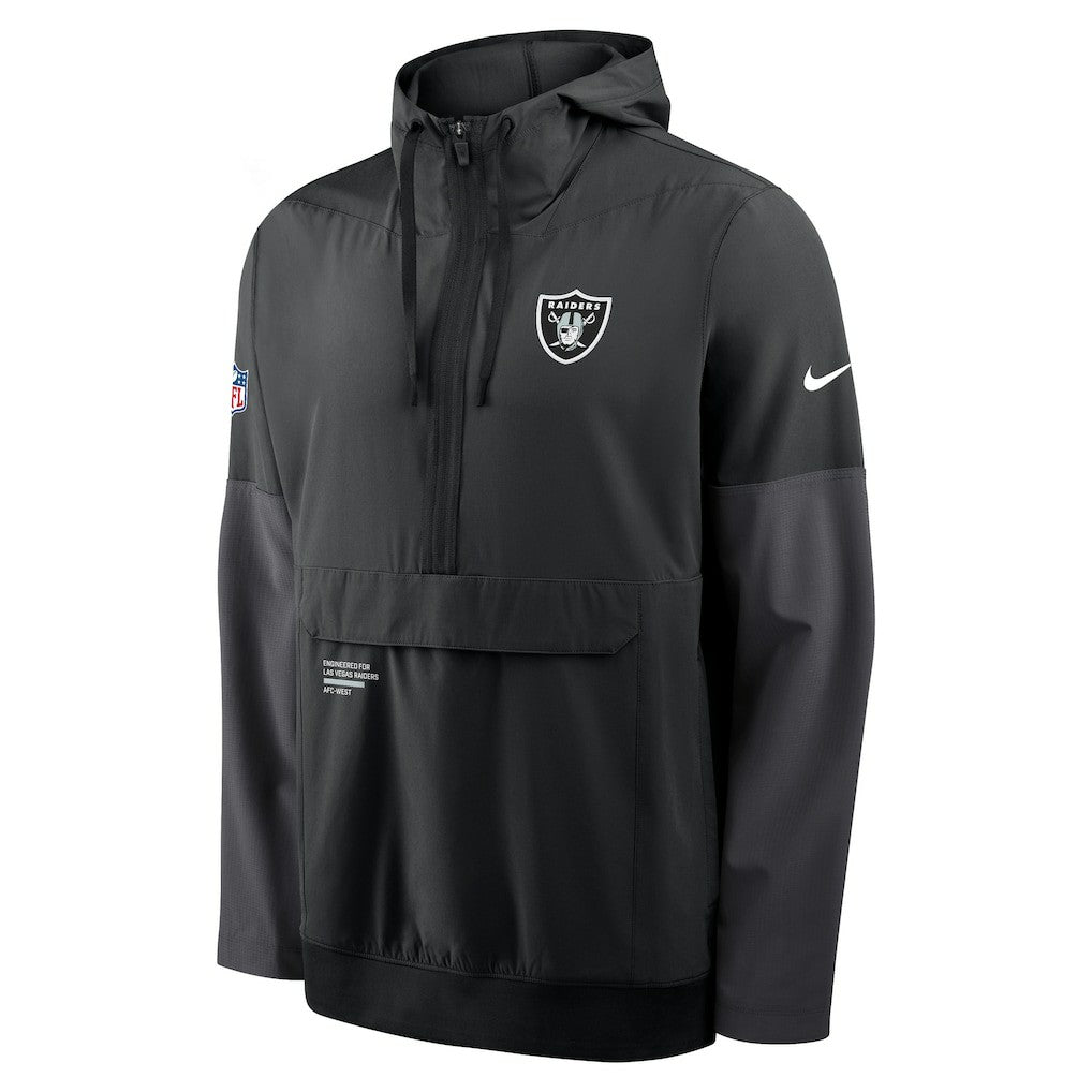 NFL Las Vegas Raiders Sideline Anorak Half-Zip Hoodie Jacket
