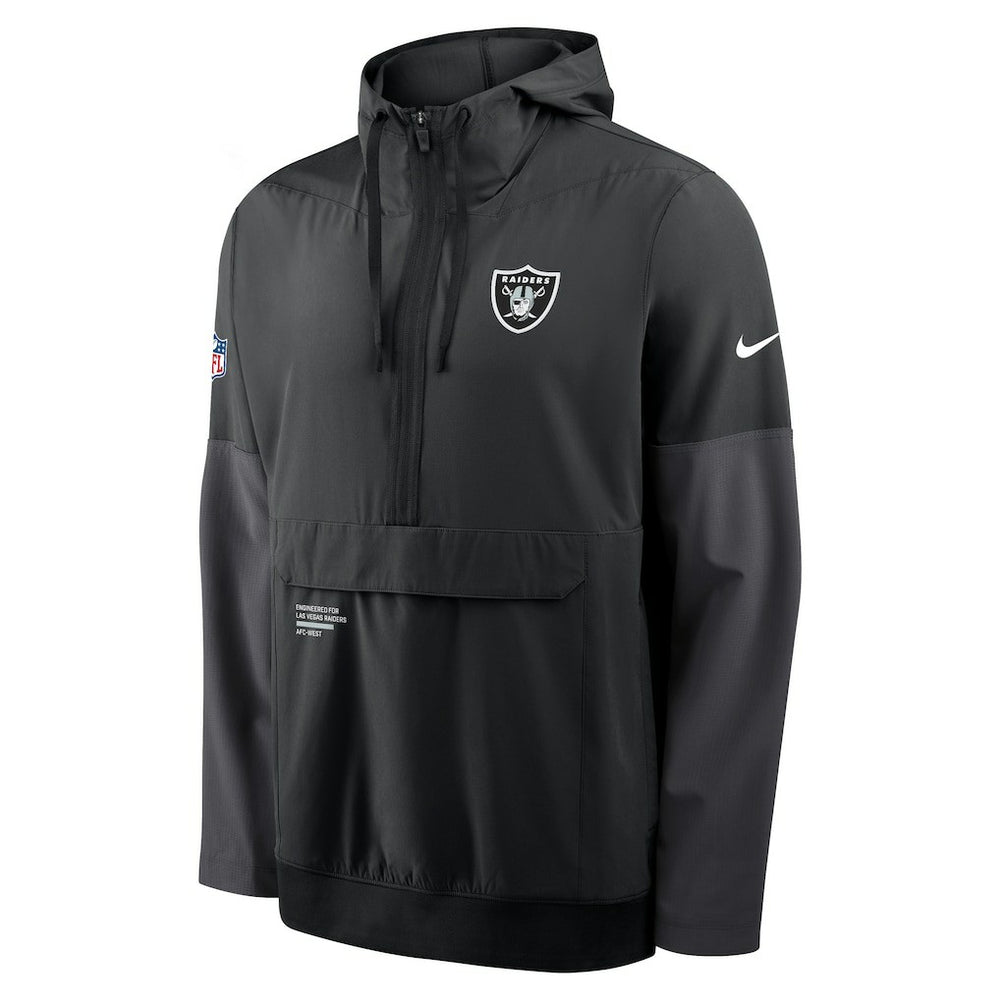 NFL Las Vegas Raiders Sideline Anorak Half-Zip Hoodie Jacket