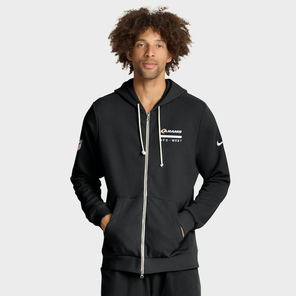 NFL Los Angeles Rams Sideline Standard Issue Utility Player Dri-FIT Full-Zip Hoodie