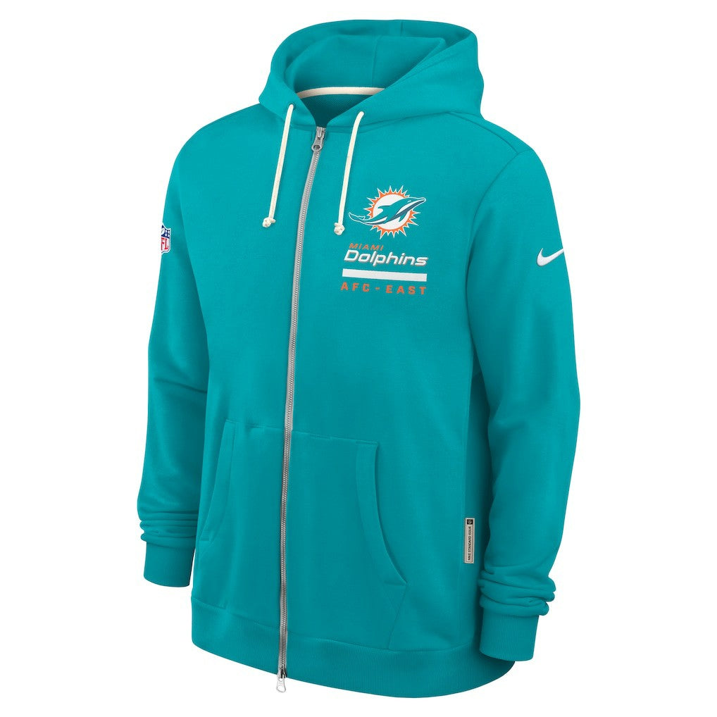 NFL Miami Dolphins Sideline Standard Issue Utility Player Dri-FIT Full-Zip Hoodie