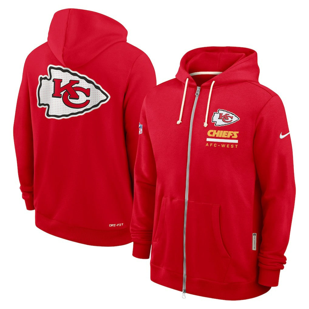 NFL Kansas City Chiefs Sideline Standard Issue Utility Player Dri-FIT Full-Zip Hoodie