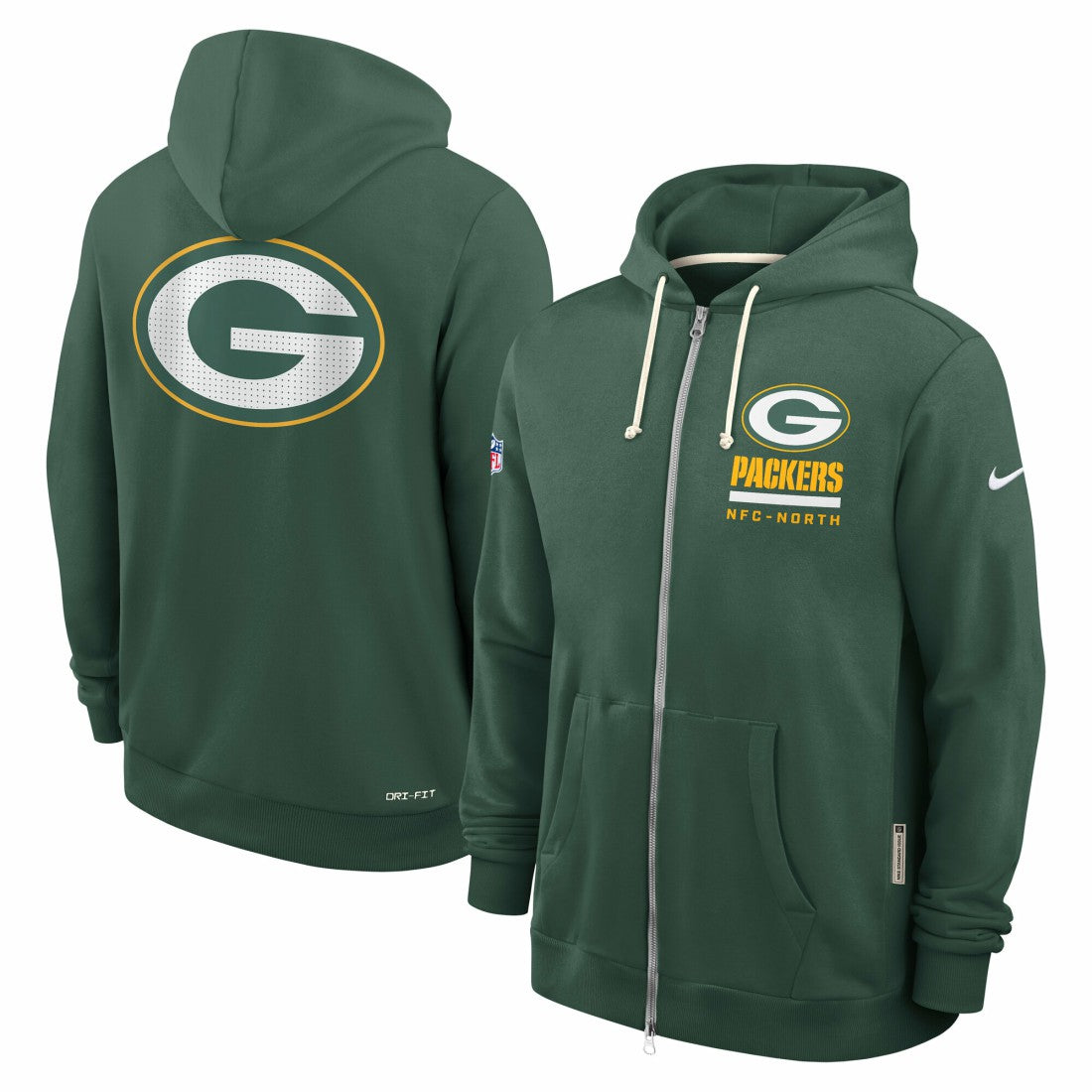 NFL Green Bay Packers Sideline Standard Issue Utility Player Dri-FIT Full-Zip Hoodie