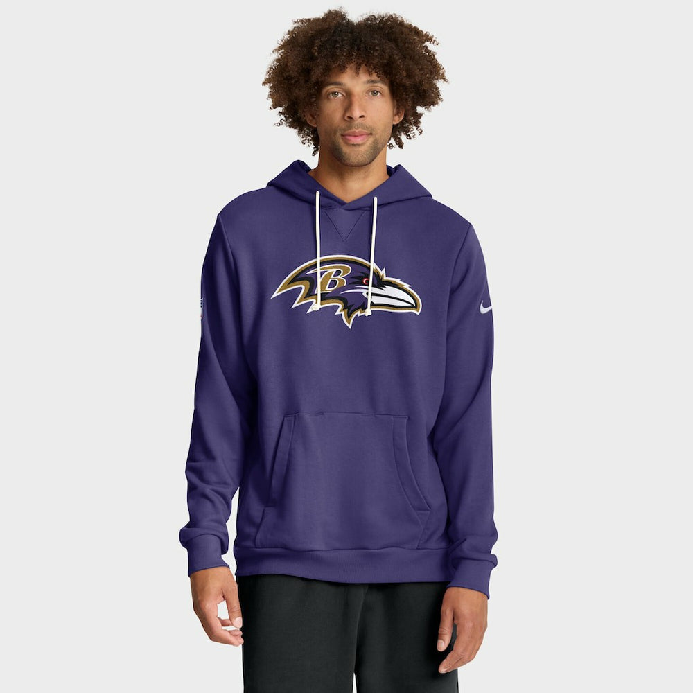 NFL Baltimore Ravens Sideline Standard Issue Initial Home Dri-FIT Hoodie