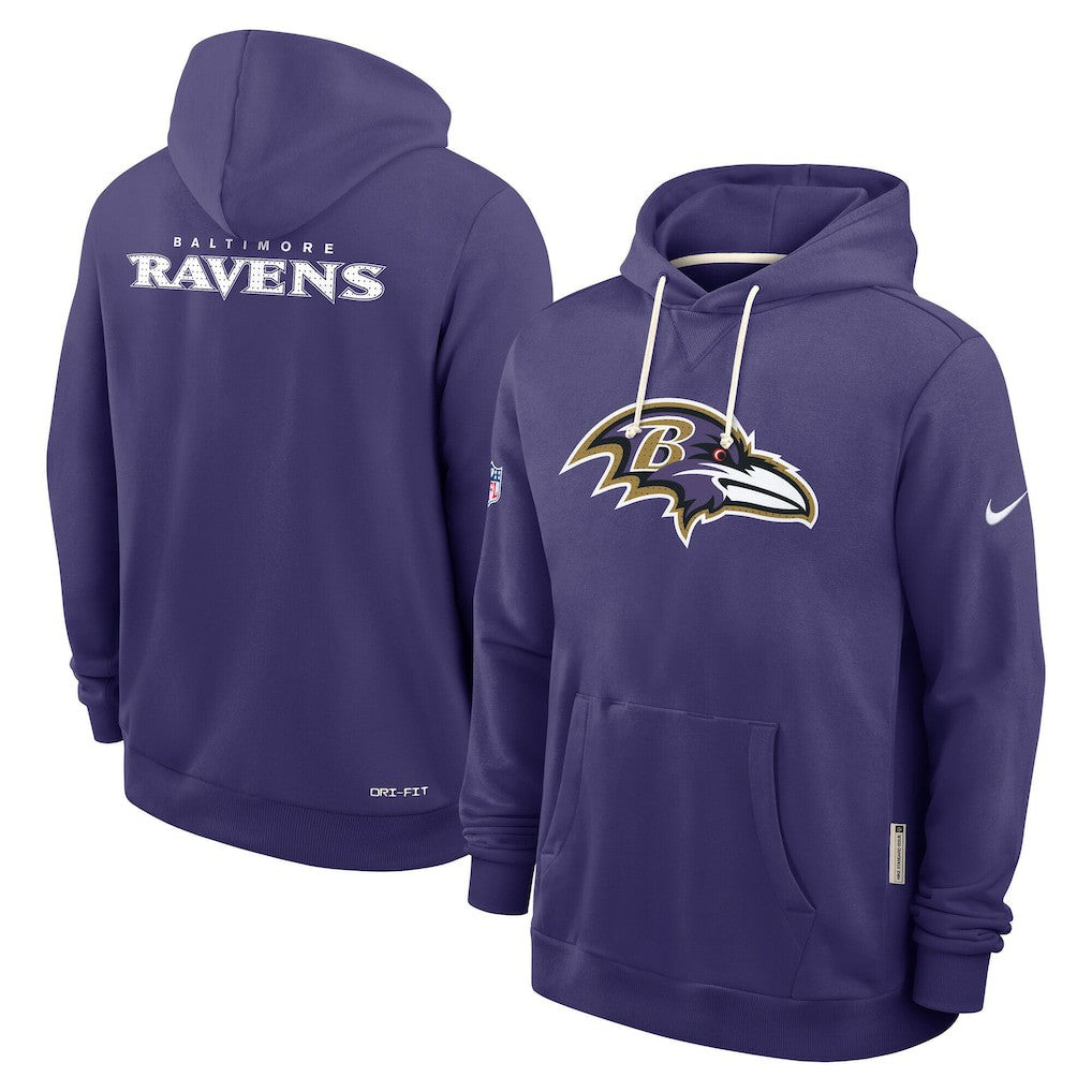 NFL Baltimore Ravens Sideline Standard Issue Initial Home Dri-FIT Hoodie