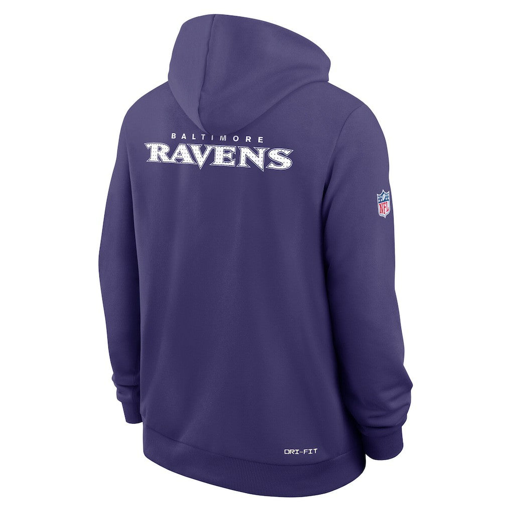 NFL Baltimore Ravens Sideline Standard Issue Initial Home Dri-FIT Hoodie