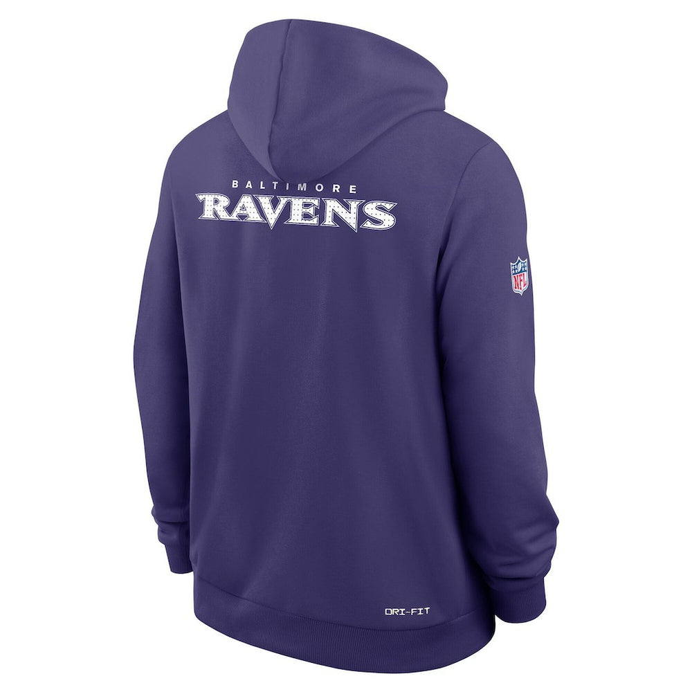 NFL Baltimore Ravens Sideline Standard Issue Initial Home Dri-FIT Hoodie