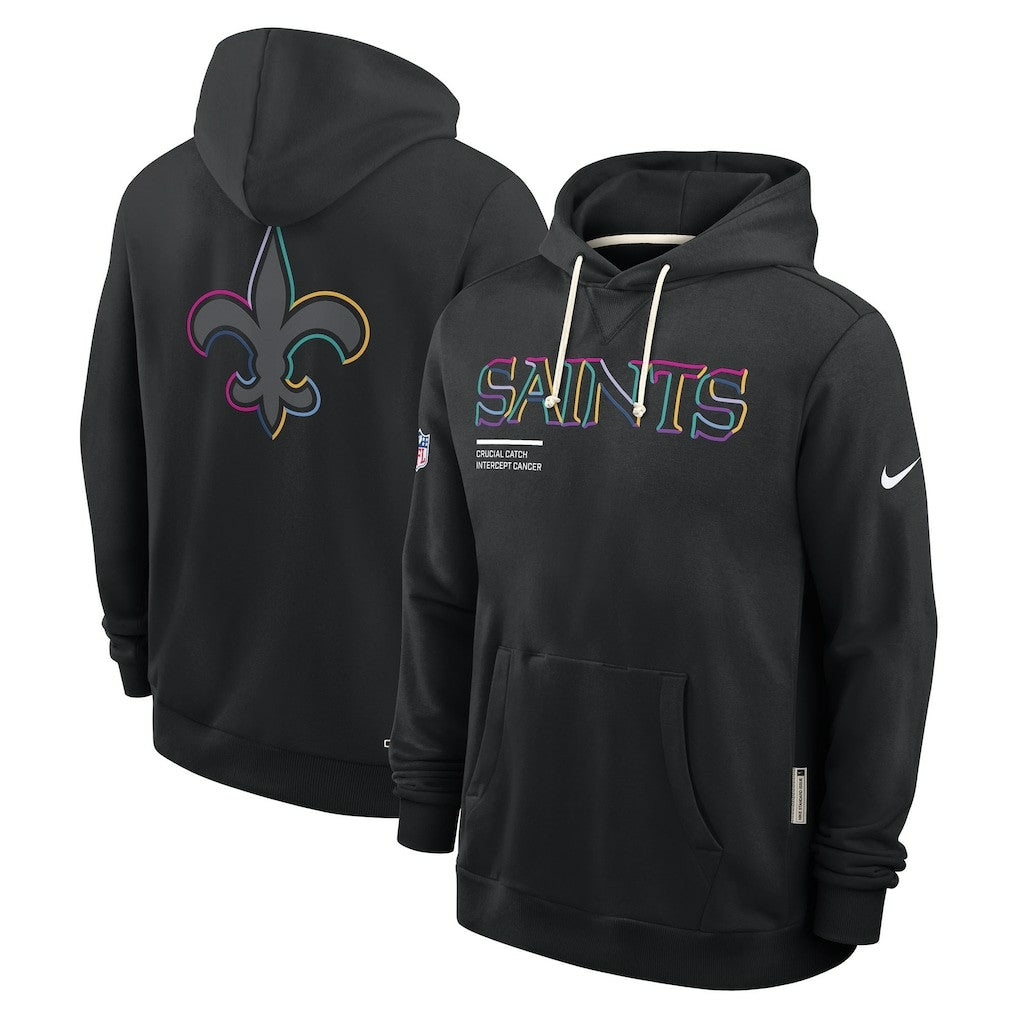 NFL New Orleans Saints 2025 NFL Crucial Catch Sideline Standard Issue Dri-FIT Hoodie