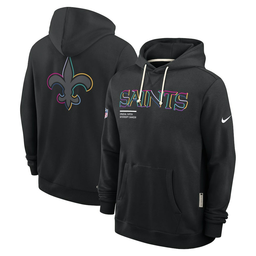 NFL New Orleans Saints 2025 NFL Crucial Catch Sideline Standard Issue Dri-FIT Hoodie