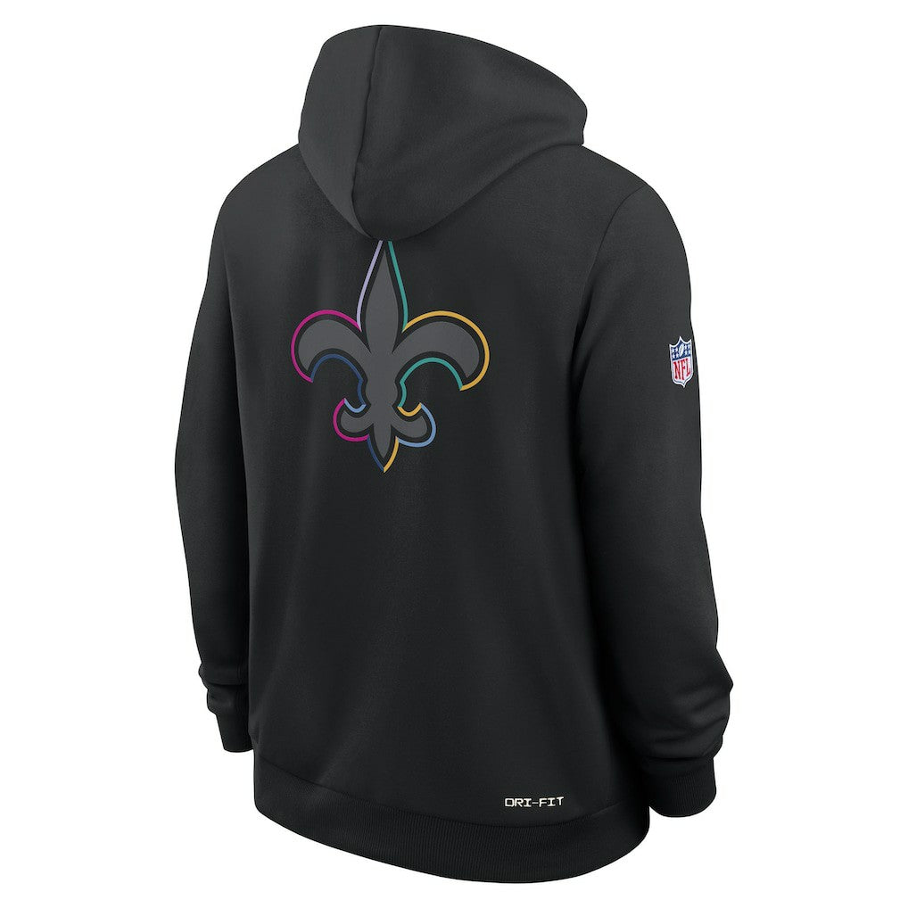 NFL New Orleans Saints 2025 NFL Crucial Catch Sideline Standard Issue Dri-FIT Hoodie
