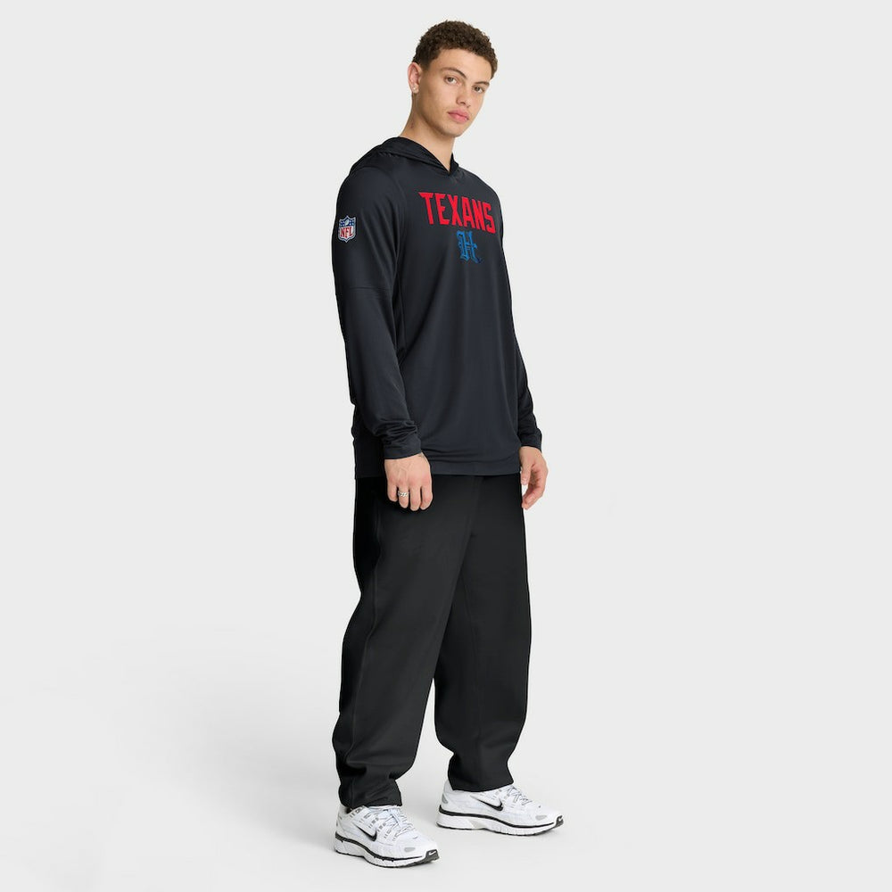 NFL Houston Texans Sideline Pass Accuracy Dri-FIT Long Sleeve Hoodie T-Shirt
