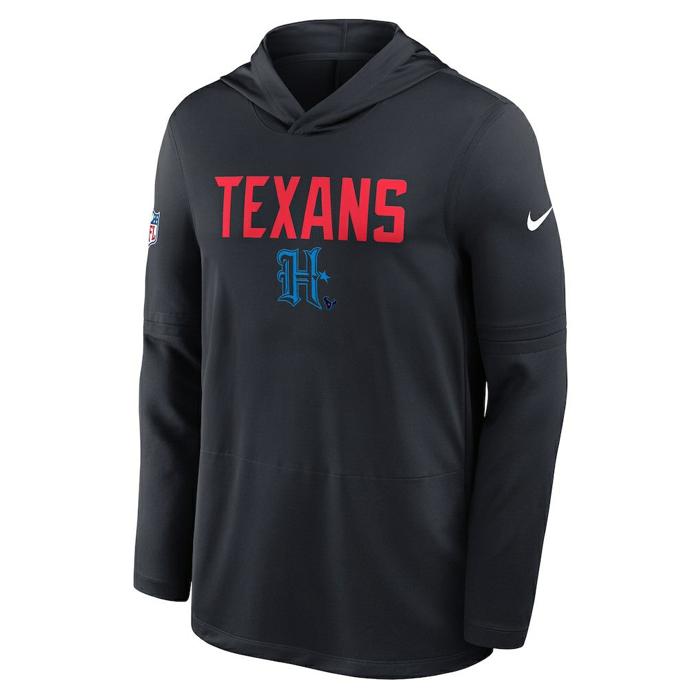 NFL Houston Texans Sideline Pass Accuracy Dri-FIT Long Sleeve Hoodie T-Shirt